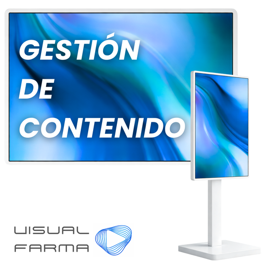 Gestión y creación de contenido "PARA UNA PANTALLA QUE YA DISPONGAS EN LA FARMACIA"